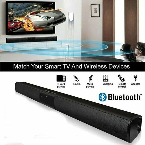 Сабвуфер ТВ Беспроводная связь BluetoothСовместимый динамик Домашний кинотеатр Саундбар Система сабвуфер 3D стерео объемного звучания для игровых консолей ПК Ноутбук