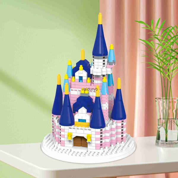 Blocchi magnetici Blocco di micro particelle ldren grande castello fantasy rosa principessa ragazza puzzle toyvaiduryb