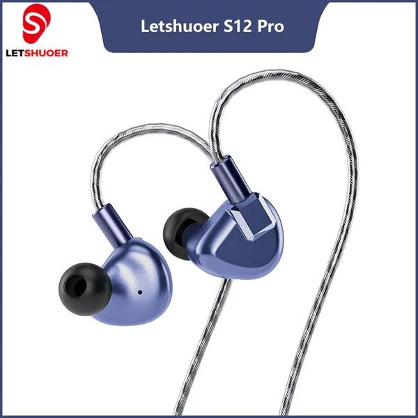 Cuffie Letshuoer Shuoer S12 Pro Original HIFI cablato Best In Ear IEM Monitor per auricolari per Iphone 12 Driver planare magnetico per bassi di qualità