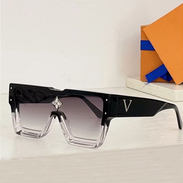 Erkek güneş gözlükleri lüks tasarımcı siklon güneş gözlükleri vintage kare çerçeve rhomboid elmas gözlük kadınlar için açık gözlük gözlükleri