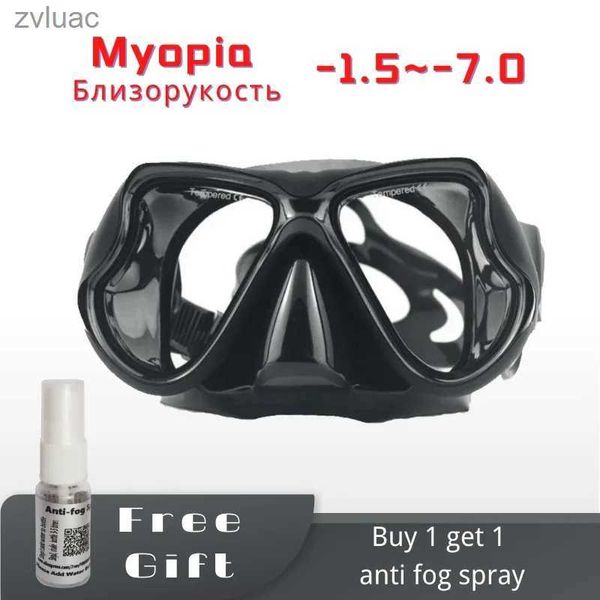 Acessórios de mergulho máscara de mergulho óptica miopia óculos resina lente plástica googles silicone leitura míope yq240119