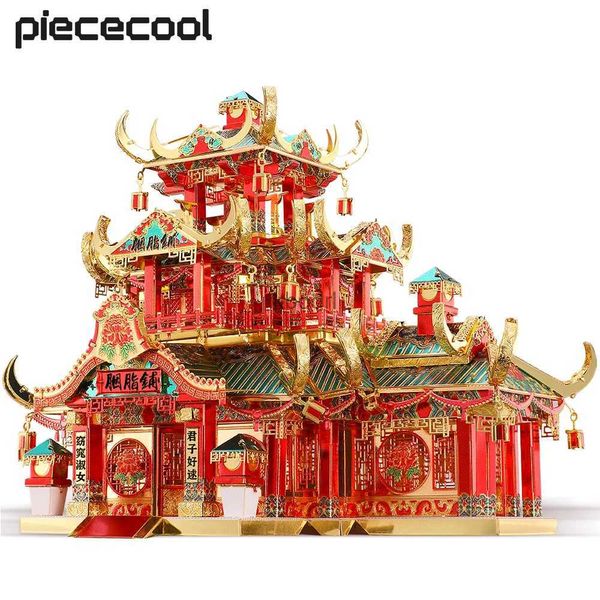 Strumenti artigianali Piececool Kit di costruzione di modelli Rouge Shop Puzzle 3D Assemblaggio Puzzle in metallo Set fai da te per regali per adolescenti per adulti YQ240119