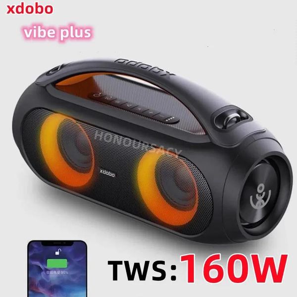 Lautsprecher Xdobo Vibe plus 80W Hochleistungs -Bluetooth -Lautsprecher tragbar im Freien wasserdichte Wireles Subwoofer 360 Stereo Surround Caixa de Som