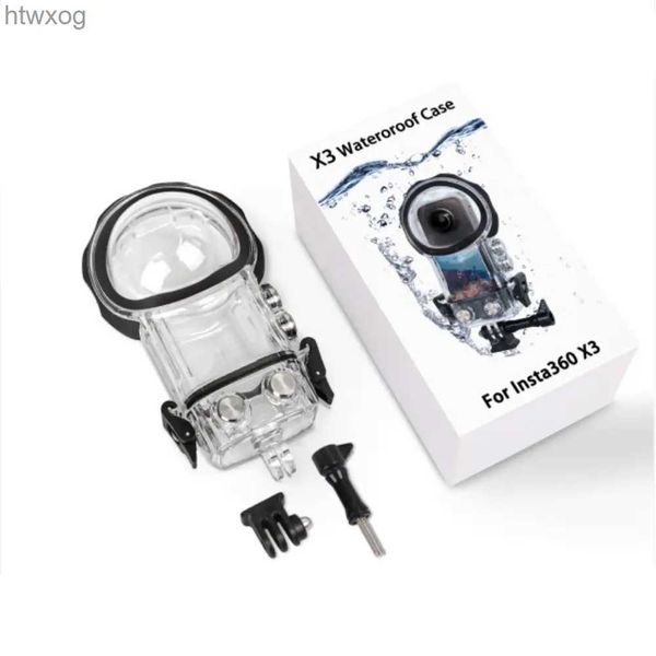 Videocamere per azioni sportive Custodia subacquea per fotocamera sportiva Custodia impermeabile Custodia protettiva Custodia subacquea 40M Cover per Insta360 X3 Action Camera YQ240119