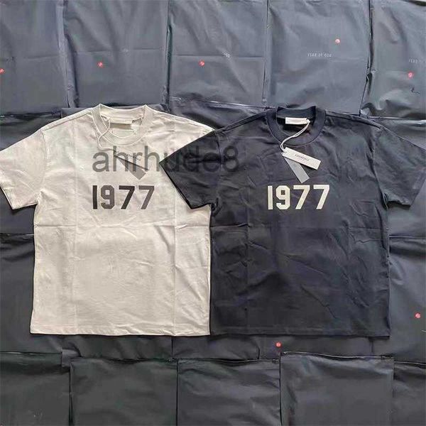 Camisetas Designer de luxo moda roupas nevoeiro novos medos deus essen digital impresso em torno do pescoço das mulheres dos homens casal manga curta tshirt qao8