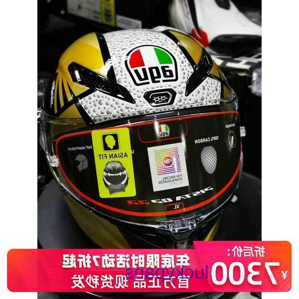 Casco AGV PISTA GPRR 2024 MIR in fibra di carbonio Moto Racing Miya Golden Egg Casco completo 9YVS