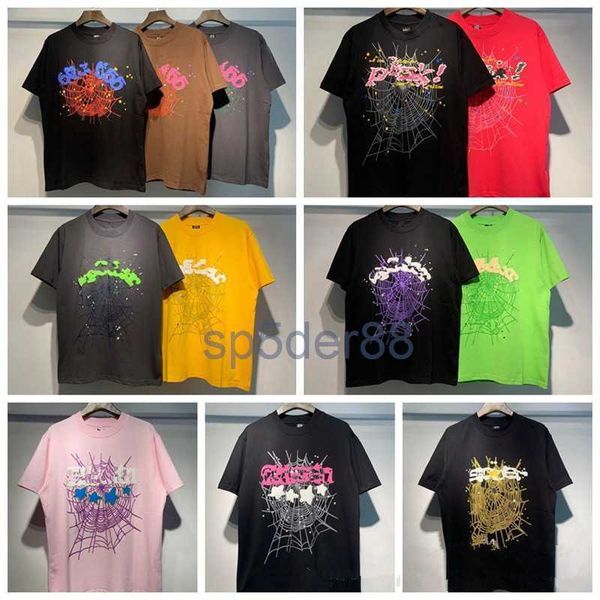 Sp5der Mens Camisetas Europa França Hip Hop Young Thug Spider Moda Mens 555555 Manga Curta Camiseta Mulheres Sp5ders Roupas Casuais Algodão Tees Polo QWY4