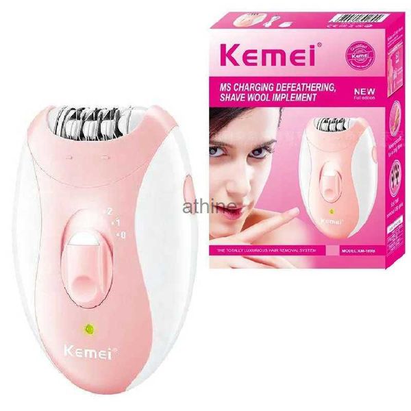 Depiladores Kemei Mulheres Depilador Elétrico Facial Corpo Indolor Lady Pernas Bikini Pernas Braços Axilas Depilador Rotativo Recarregável YQ240119