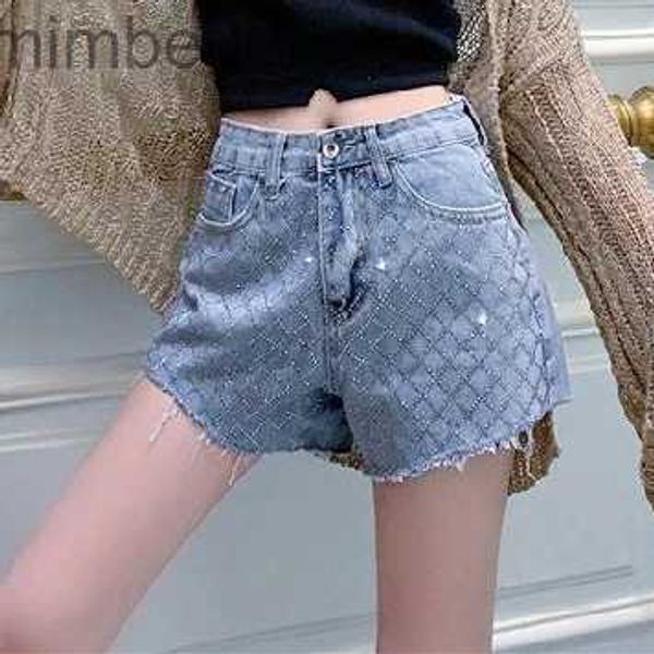 Calções femininos quente reno solto denim shorts feminino verão ins novo buraco pés largos finos calças quentes tendência jeans rasgados para womenl240119