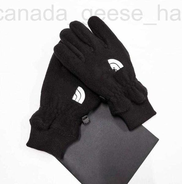 Fünf-Finger-Handschuhe Luxus-Herren-Frauen-Designer-Marken-Buchstaben-Druck verdicken Warmhalten Handschuh Winter Outdoor-Sport Reine Baumwolle Kunstleder Zubehör