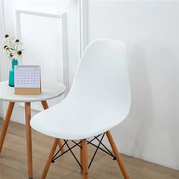 Stuhlhussen 4x weiß für Esszimmerstühle aus weichem und bequemem elastischem Polyesterbezug