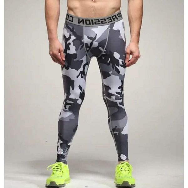 Mens Sıkıştırma Pantolon Elastik ve Hızlı Kurutucu Ordu Kamuflaj Joggers Tayt Taytlar Fitness Moda Günlük Pantolon Giyim 21 Renk 13