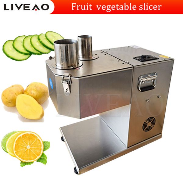 Máquina de corte vegetal multifuncional industrial limão maçã pitaya máquina corte elétrico cortador frutas slicer