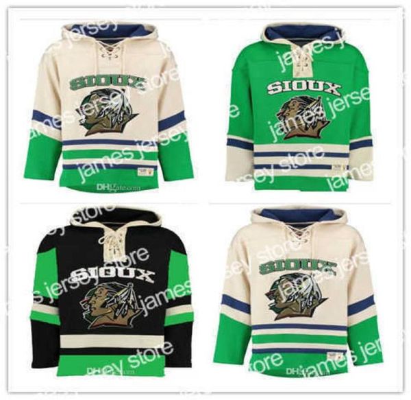 Kolej hokey giyiyor özel kuzey dakota savaş sioux hokey hoodies 9 jonathan toews 11 zach parise 7 tj oshie 16 boeser 33 joh1797795