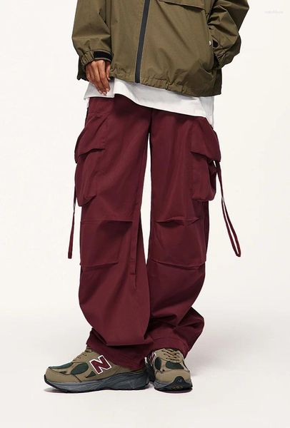 Pantaloni da uomo 2024 Primavera Estate Big Pocket Workwear Wide Cargo Baggy Men Pantaloni casual larghi per le donne