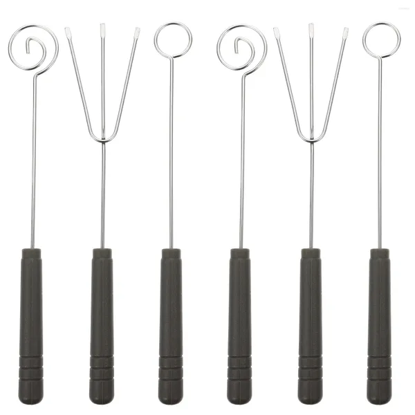 Conjuntos de louça 6 pcs chocolate garfo churrasco ferramenta de cozimento ferramentas fondue garfos cozinha plástico gadgets picaretas