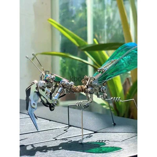 Craft Tools 3D-Montagesatz Bunte Mantis Metall Mechanisches Insekt Tier Puzzles Spielzeug für Erwachsene DIY Action-Figuren-Sammlung Geschenk Auf Lager YQ240119