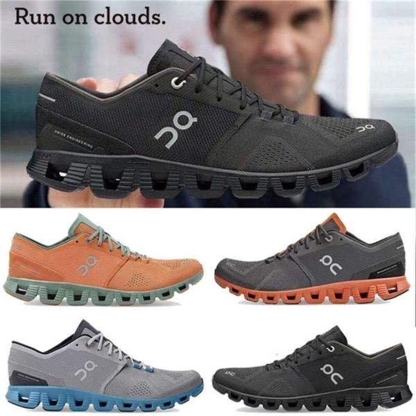 Shoes On Runnings X Federer Neuer leichter, stoßdämpfender Sneaker, Workout-Trainingsschuh, Kissen, Schwarz, Weiß, Aloe