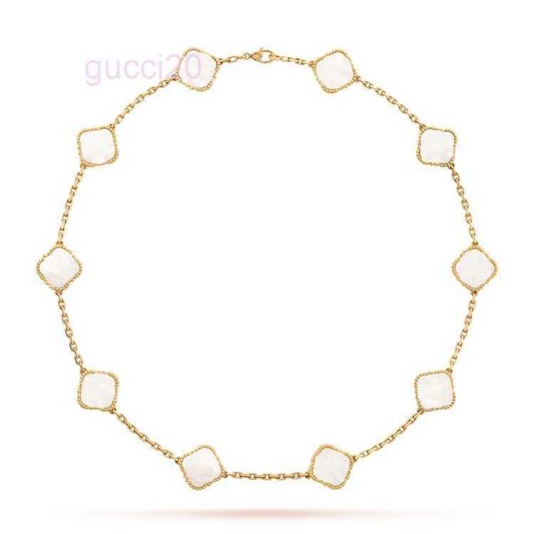 Colar de jóias sorte rosa ouro prata banhado ágata pingente dez flor feminino para namorada presente de natal pode ser trazido caixa pnwa