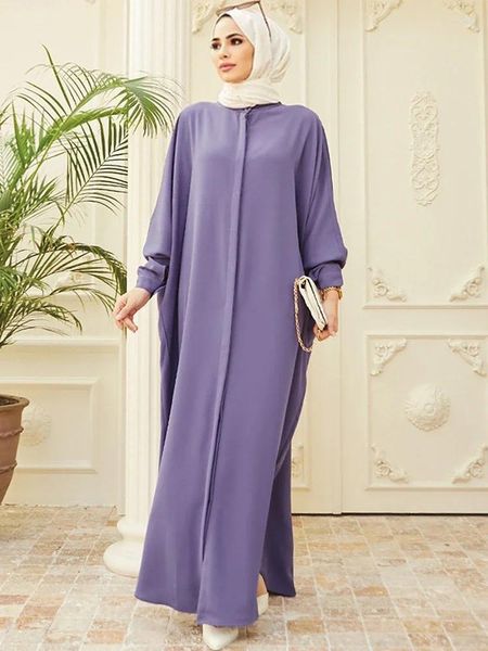 Abbigliamento etnico Eid Abaya musulmano per le donne Dubai Abito da preghiera diviso Marocco Caftano Abiti da festa arabi sauditi Abito caftano Ramadan Batwing