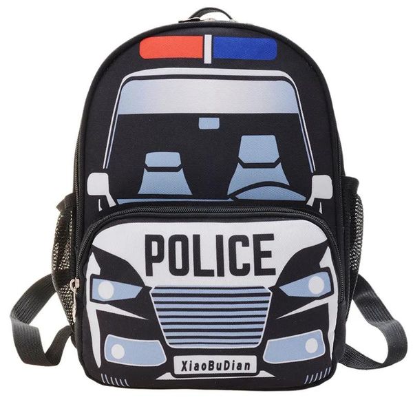 Sacs d'école pour enfants, petit sac d'école de voiture de Police, pour garçons et filles, mode coréenne, sac à dos de collation pour la maternelle, 2023