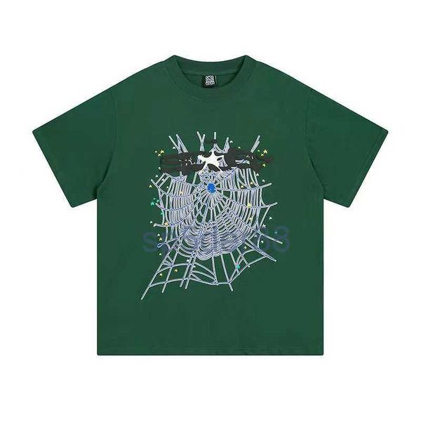 Örümcek T Shirts Erkek Tişörtleri 555 Hip Hop Kanyes Style SP5der 555555 Tshirt Örümcekleri Jumper Avrupa ve Amerikalı Genç Şarkıcılar Kısa Kollu 3534 82DL