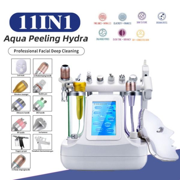 Upgrade Hydra Dermabrasion RF Bio-Lifting Spa Gesichtsmaschine Wasser Sauerstoff Jet Hydro Diamond Peeling Mikrodermabrasion421