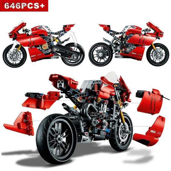 Magnetische Blöcke Technische Motorrad Ducatis Rennwagen Bausteine 42107 IDEAS Modell Motorrad Fahrzeug Ziegel Spielzeug für Kinder Weihnachtsgeschenke