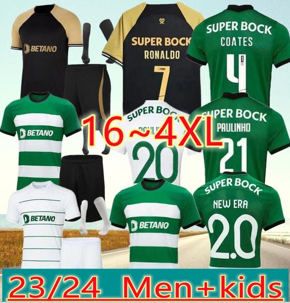 4XL спортивные футболки CP Lisboa ACUNA Lisbon Jovane Sarabia Vietto COATES ACUNA дома в гостях 23 24 футбольная рубашка для мужчин и детей RONALDO