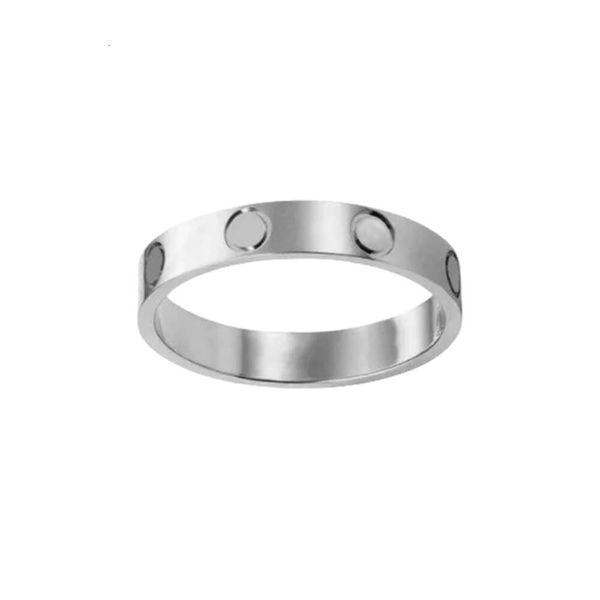 Carttier Damen-Designer-Ring von höchster Qualität mit Box-Band-Ringen, Titanstahl, Silber, Liebesring für Männer und Frauen, Roségold, Schmuck für Liebhaber, Paar, Geschenk