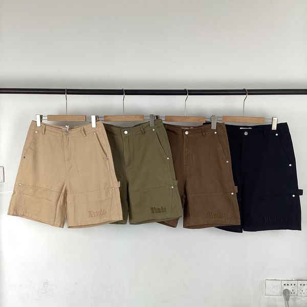 NUOVI pantaloni da lavoro da uomo di design Rhudes, pantaloncini da lavoro, pantaloni a quarti di maglione di lana lavorato a maglia di lusso