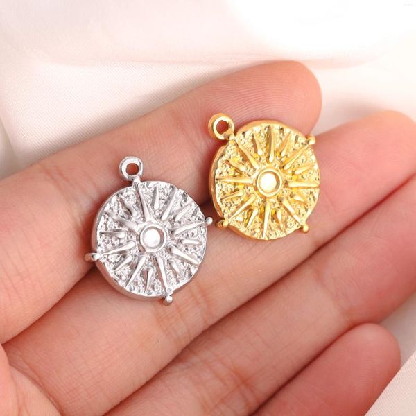 Charms 3 Stücke Runde Sonne Für Schmuck Machen Liefert Himmlische Anhänger DIY Ohrringe Halskette Handwerk Komponenten Großhandel