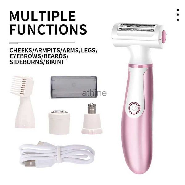 Epilatori 4 in 1 Epilatore portatile multifunzionale per la depilazione del corpo con Lady Shaver Rasoio per corpo e naso per sopracciglia YQ240119