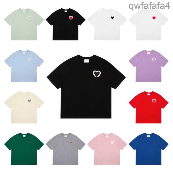 Мужская дизайнерская футболка Женская корейская мода Футболки Роскошный бренд с короткими рукавами Летние влюбленные Топ с круглым вырезом Одежда Одежда S-xl ADF8