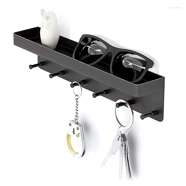 Ganchos de alta qualidade fixado na parede chave magnética suporte de correio rack organizador prateleira com 6 bandeja para engryway corredor cozinha decoração