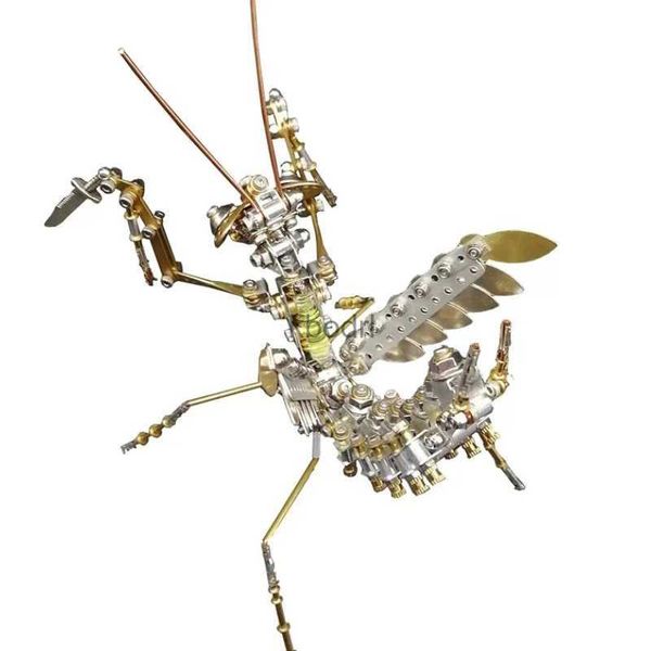 Strumenti artigianali Fai da te in metallo Coltello grande Mantis Modello Kit Steampunk Insetti meccanici Fai da te Assemblaggio Giocattolo Puzzle 3D Giocattolo per bambini Adulti Regali YQ240119