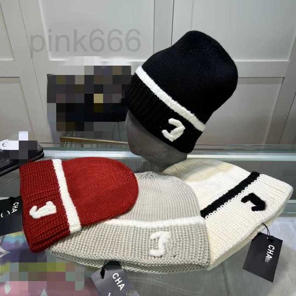 Beanie/Skull Caps Designer Chapéus duplos C de alta qualidade para o calor do outono e inverno, chapéus de lã para homens e mulheres, chapéus de malha versáteis para homens e mulheres MFKN