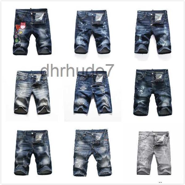 Mens kısa denim kot pantolon düz delikler sıkı gündelik yaz gece kulübü mavi pamuklu erkek pantolon Italy tarzı psgw