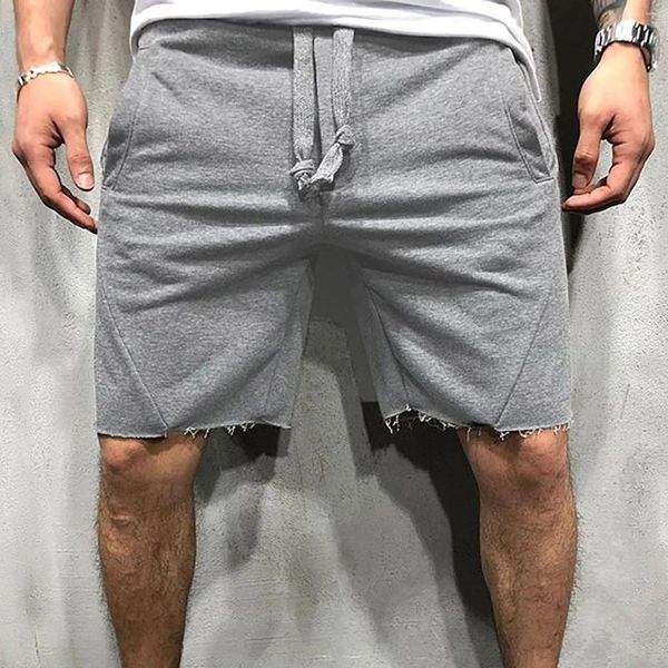 Pantaloncini da uomo Pantaloni casual a vita media da uomo Solid Splice Abbigliamento sportivo Sudore Corto Uomo grande e alto Basket da uomo