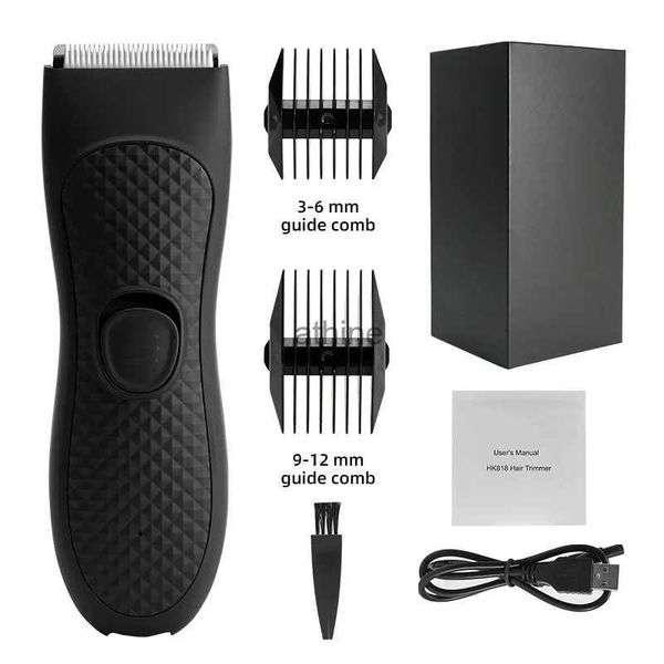 Depiladores máquina de cortar cabelo para homens barbeador máquina de corte de cabelo barbeiro recarregável corte barbeiro elétrico virilha cabelo yq240119