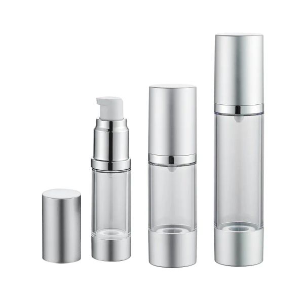 15 30 50 ML Airless-Pumpflasche, nachfüllbarer Kosmetikbehälter, Make-up-Grundlagen und Seren, leicht, auslaufsicher, stoßfest, BJ