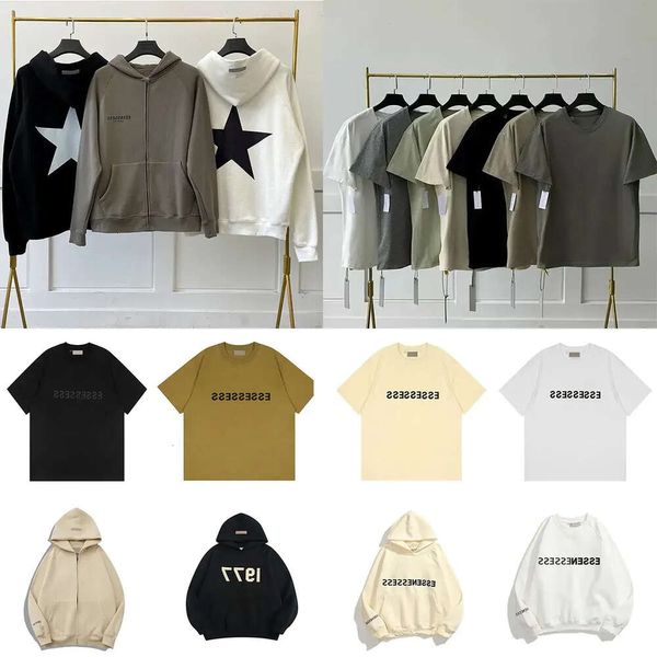 Erkekler Hoodi Digner Yansıtıcı Mektup Sweatshirts Hoody Women High Street Giyim ESS Gevşek Hoodie Çift Üstleri Pamuk Kazak Pullover 40