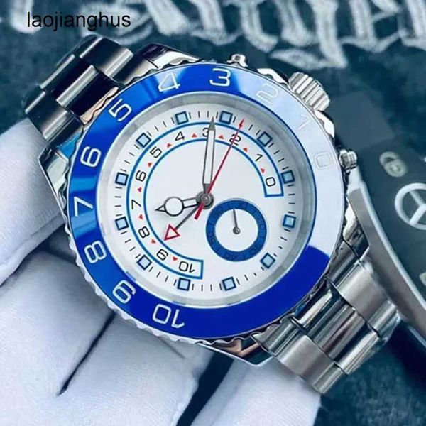 Top Rolaxs Assista Luxo Homens Relógios de Pulso Yacht Masters 2 Náutico 904L Banda de Aço Inoxidável Relógio Luminoso Esportes Automático Mecânico Mens Relógios Wa