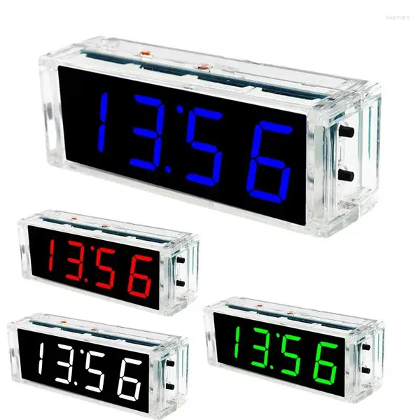 Tischuhren Digitale LED Elektronische Uhr DIY Kits Mikrocontroller Zeit Lichtsteuerung Temperatur Wohnaccessoires
