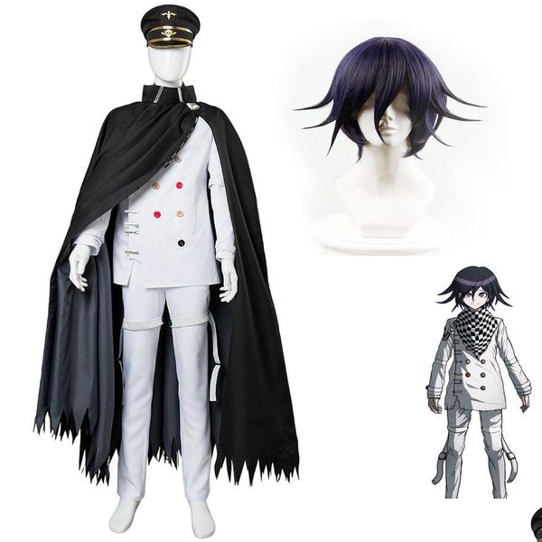 Anime Kostüme Danganronpa V3 Killing Harmony Ouma Kokichi Cosplay Kostüm Kleidung Zubehör Perücken Hohe Qualität Drop Lieferung Bekleidung Dhkbg