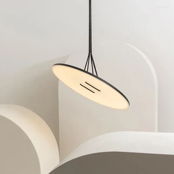 Подвесные светильники Европейский минималистичный черно-белый люстра с кнопками, креативное освещение для гостиной, роскошная кофейня, вилла-ресторан