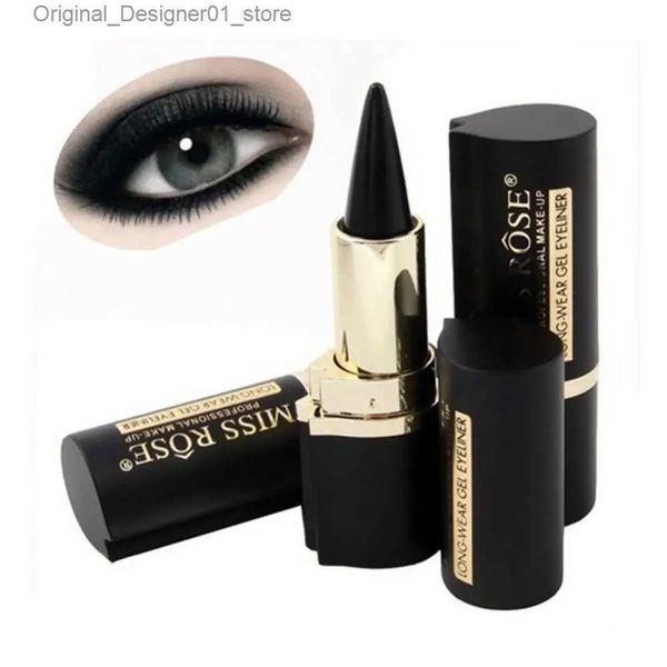 Delineador Preto Lápis Delineador À Prova D 'Água Eye Enhancing Stick Sólido Gel Espesso Suave 24 Horas Longa Duração Smoky Eye Liner Cosmético Beaut Q240119