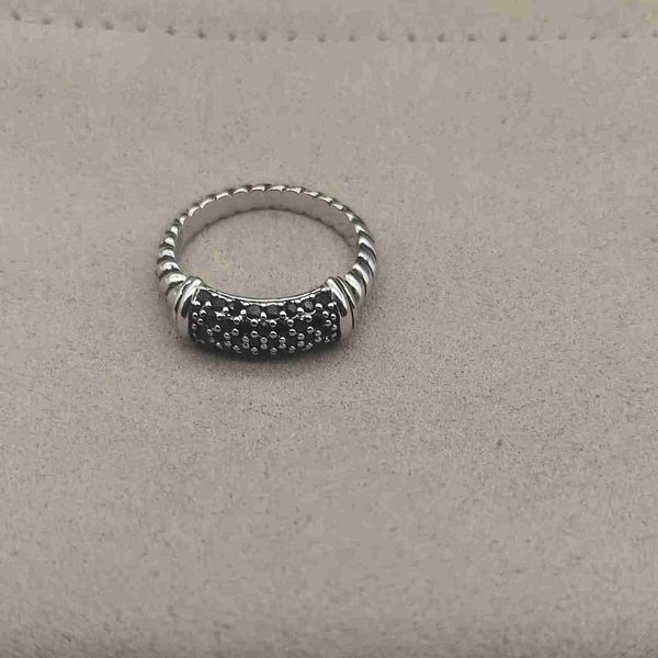 Hxbj banda anéis moda jóias designer diamante preto branco anel das mulheres dos homens de alta qualidade platinado