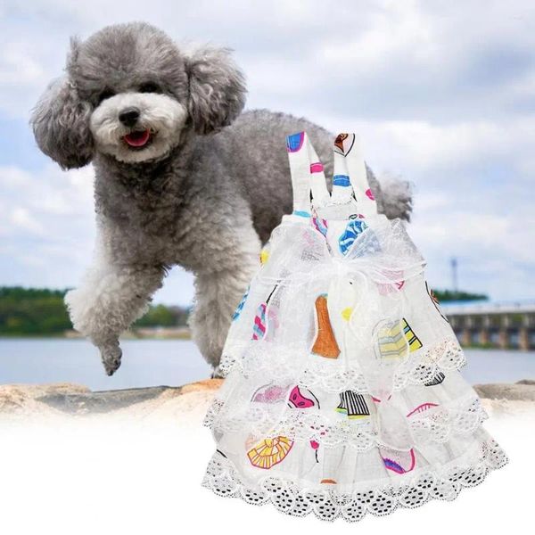 Kedi kostümleri evcil elbise köpek etek göz alıcı nefes alabilen pamuk güzel yay düğümü yaz malzemeleri için