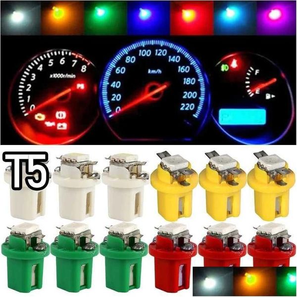 Auto-Abzeichen T5 LED BBS B8.5D Armaturenbrett Geschwindigkeit Lichter Bb Innenlampe Zubehör Seitenschalter Lampen 12V Drop Lieferung Autos Motorc Dhhco